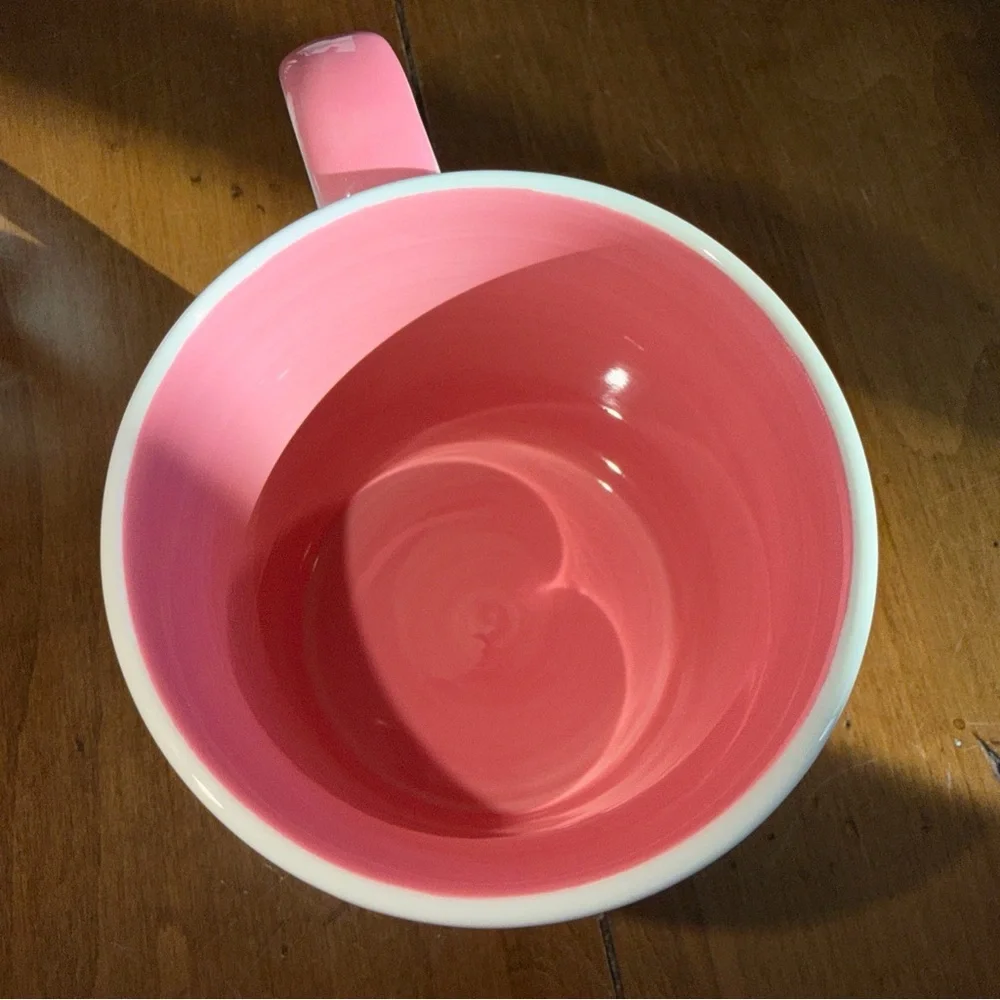 Set of Crate&Barrel Red and White Heart Mugs